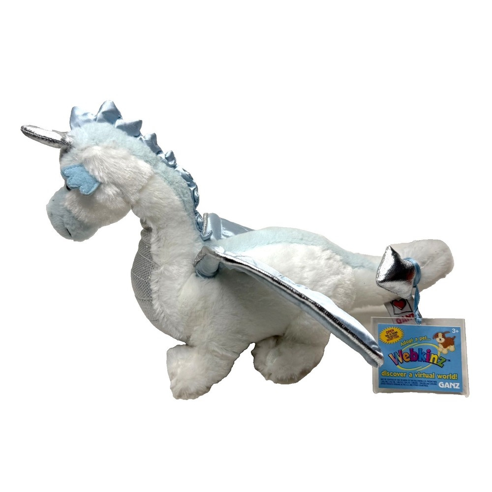 Webkinz‎ Ice Dragon HM396 With Tag Code Retired Ice Tower Plush Stuffed Snow